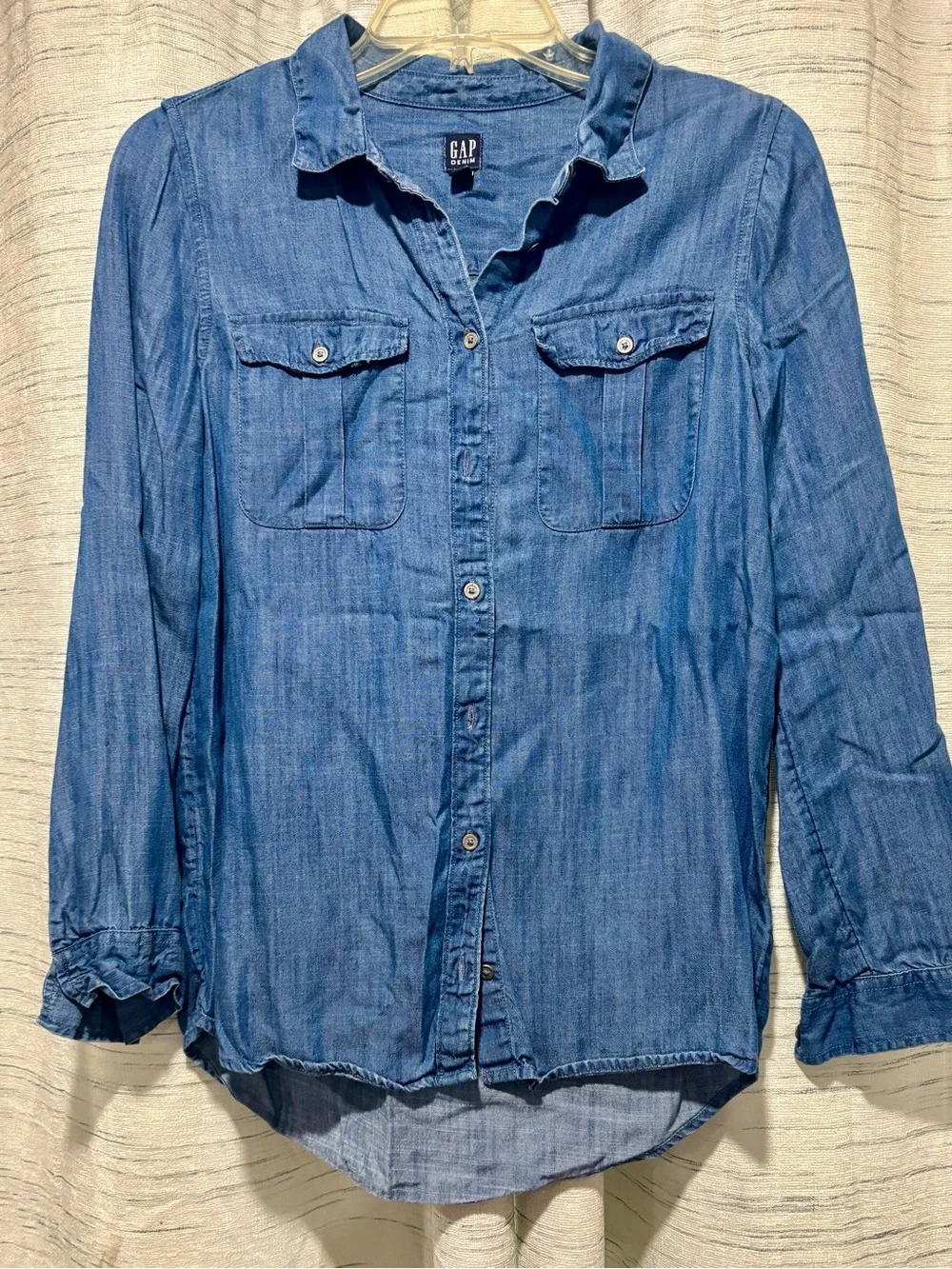 GAP Denim Button-Up in Light Blue